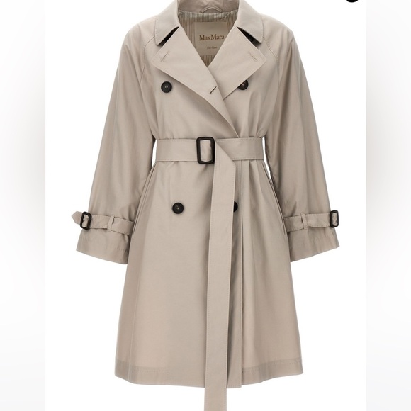 NWT Max Mara Cube Trench Coat Size: US8 Large Spring/Fall / Winter Beige - Picture 3 of 14